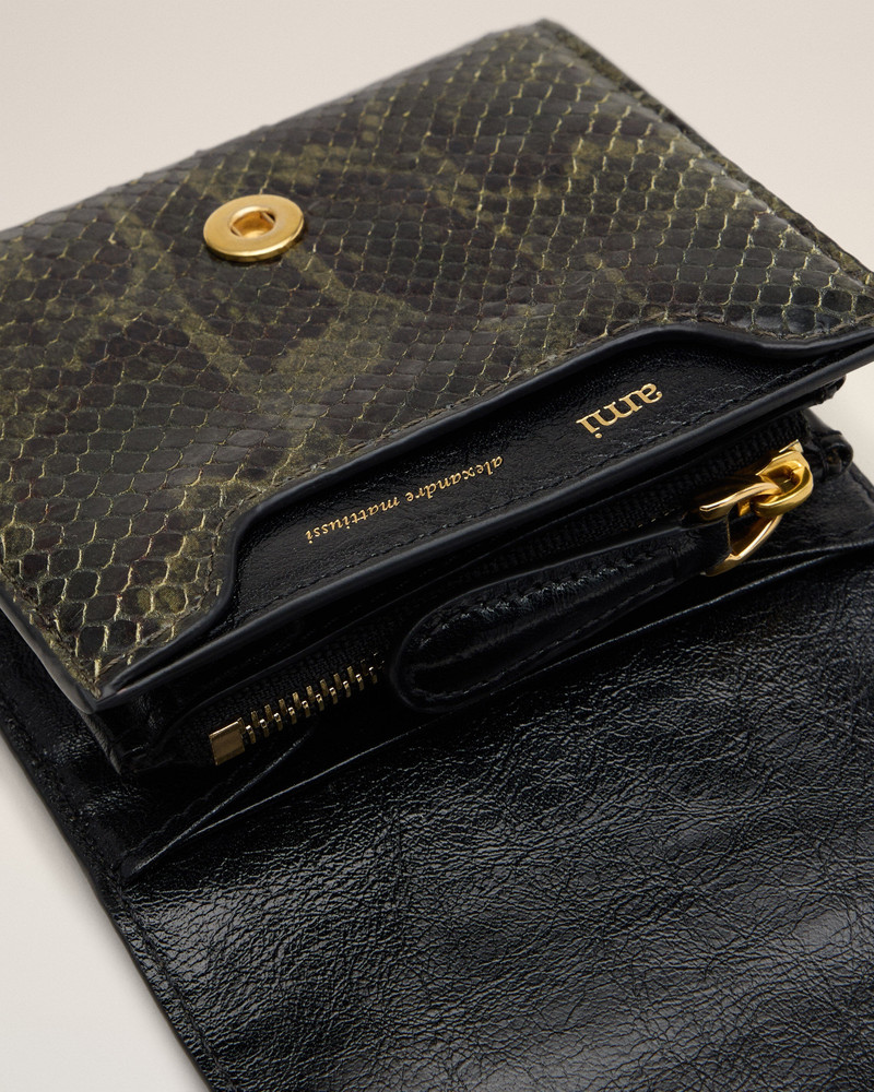 GREEN LEATHER PARIS PARIS WALLET 3