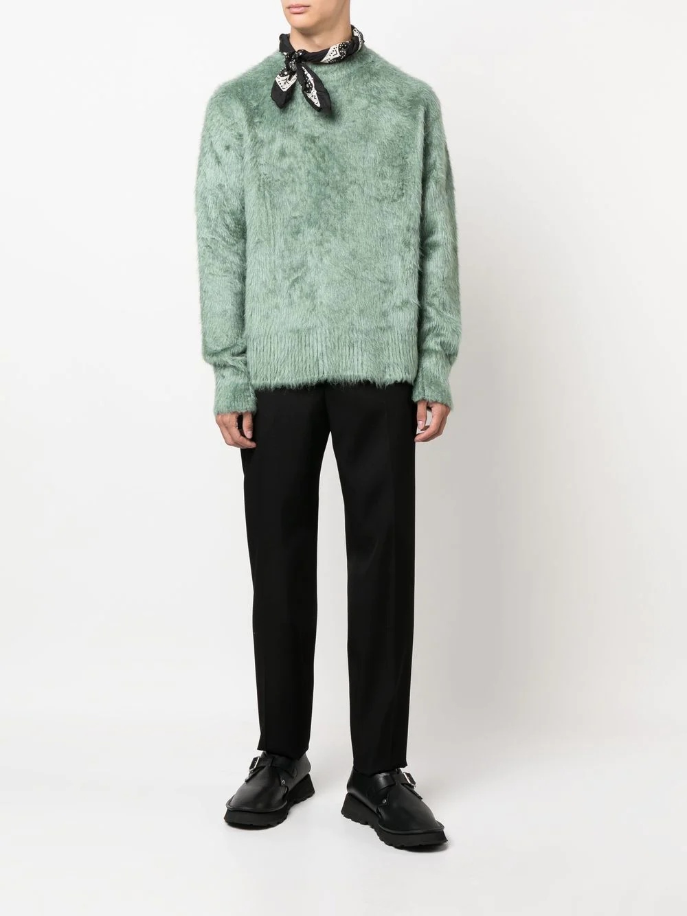 straight-leg wool trousers - 2