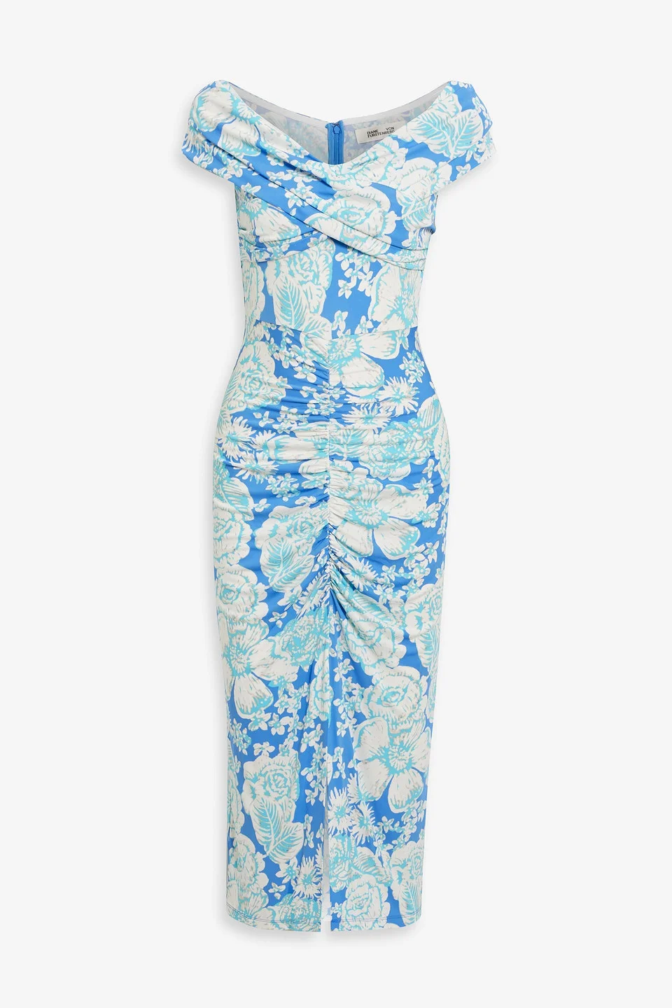 Stephen off-the-shoulder printed jersey midi dress - 1