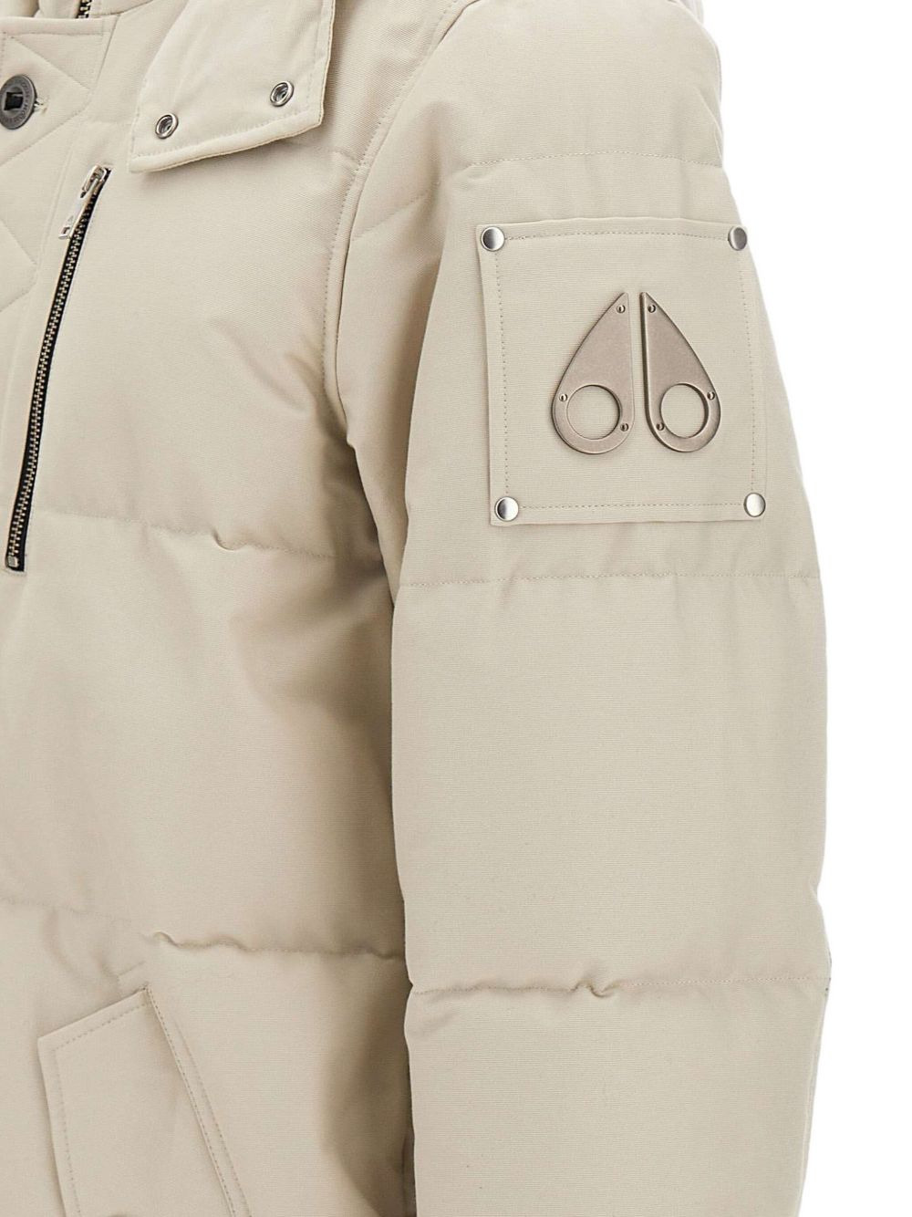 removable-hood quilted coat - 4