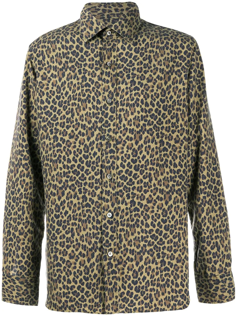 leopard-print silk shirt - 1