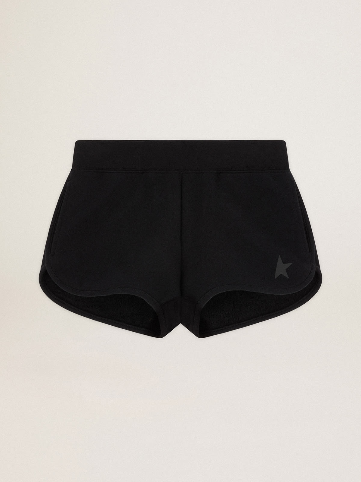 Black shorts with tone-on-tone star on the front - 1