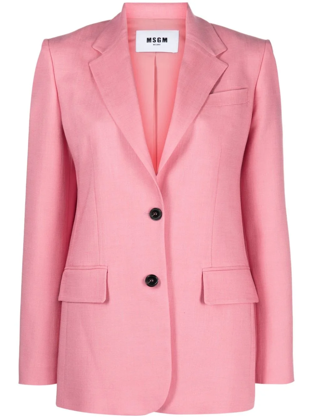 notched-lapels single-breasted blazer - 1
