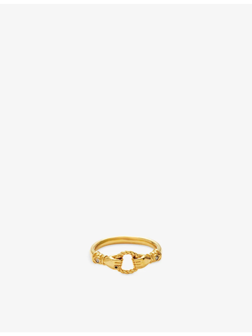 Harris Reed In Good Hands Stacking 18ct Yellow Gold Plated Brass Ring - 1
