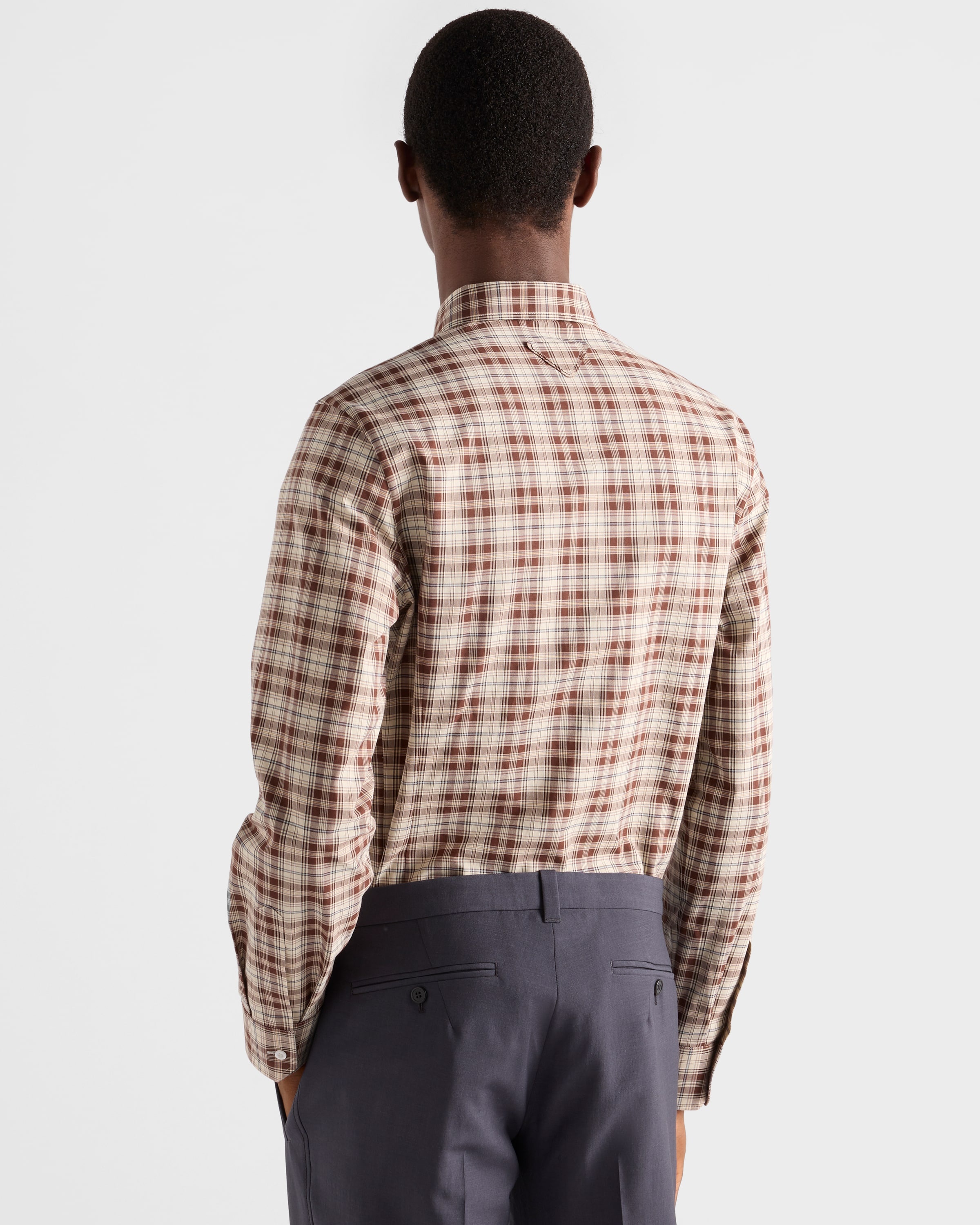 Checked cotton button-down shirt - 5