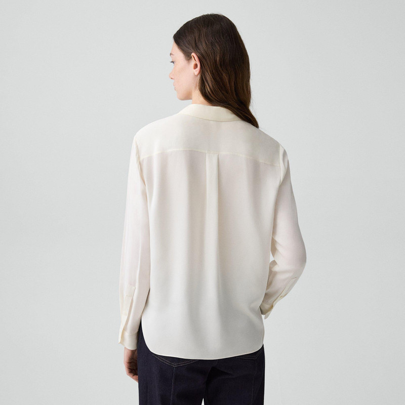 Straight Shirt in Silk Georgette 4