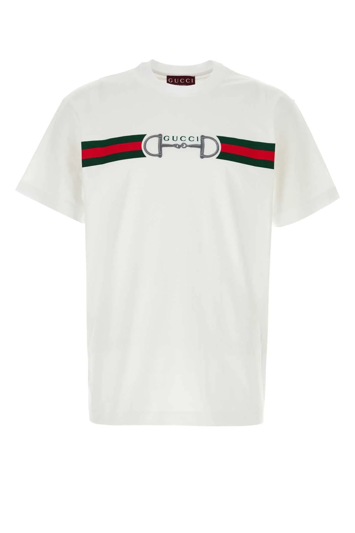 Gucci Men White Cotton T-Shirt - 1