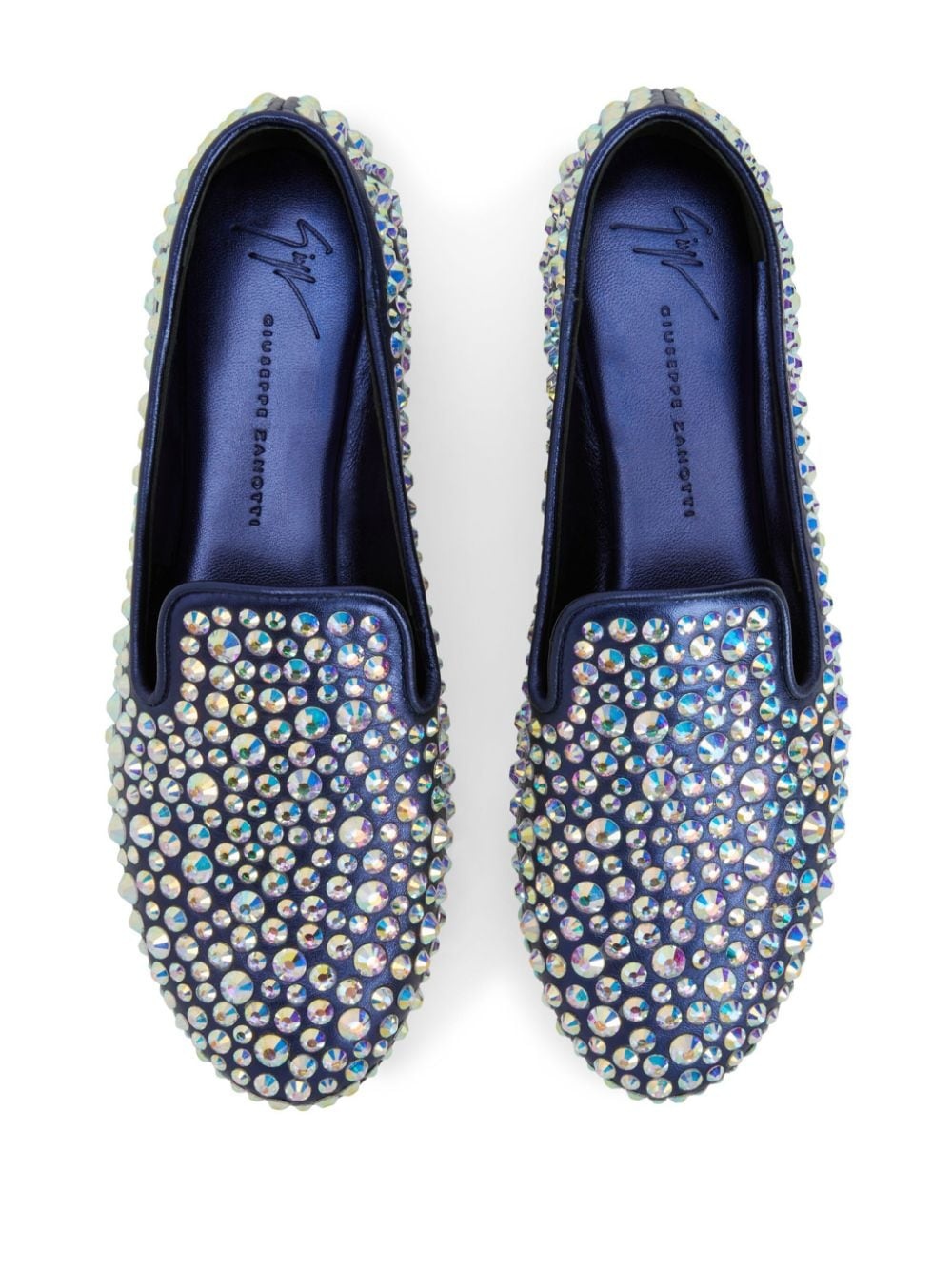 Evangeline rhinestone-embellished suede loafers - 4