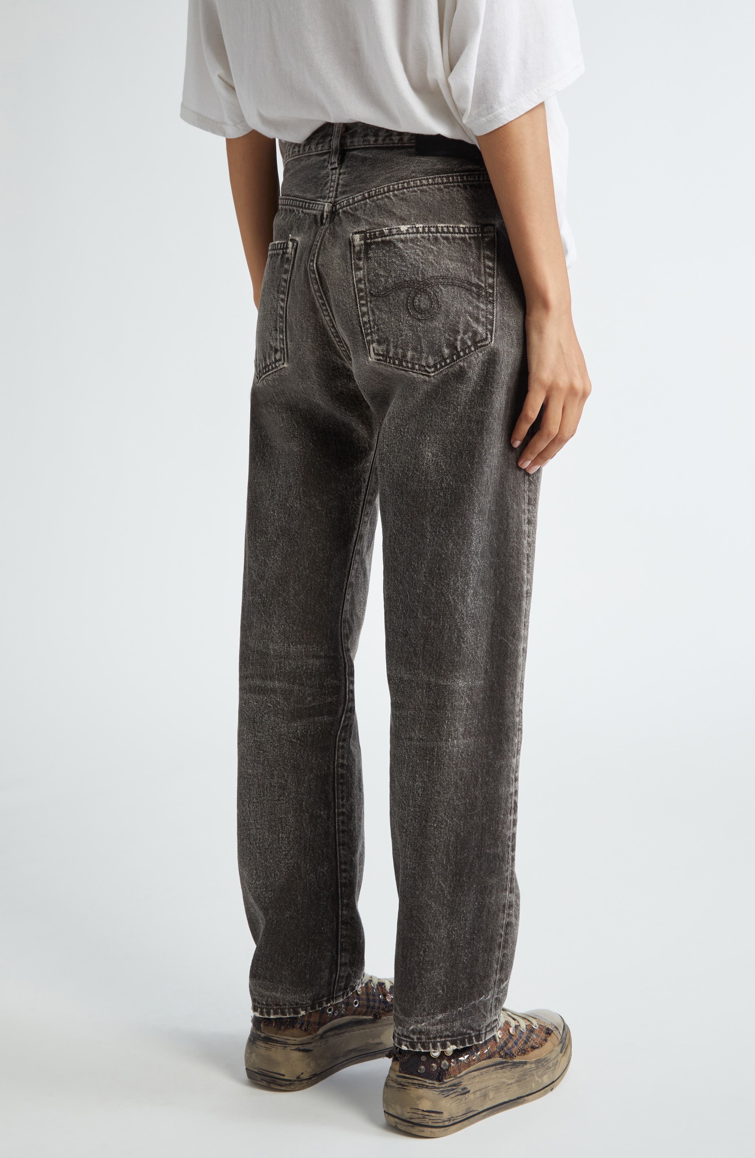 R13 Boyfriend Jeans in Mud Grey at Nordstrom - 3