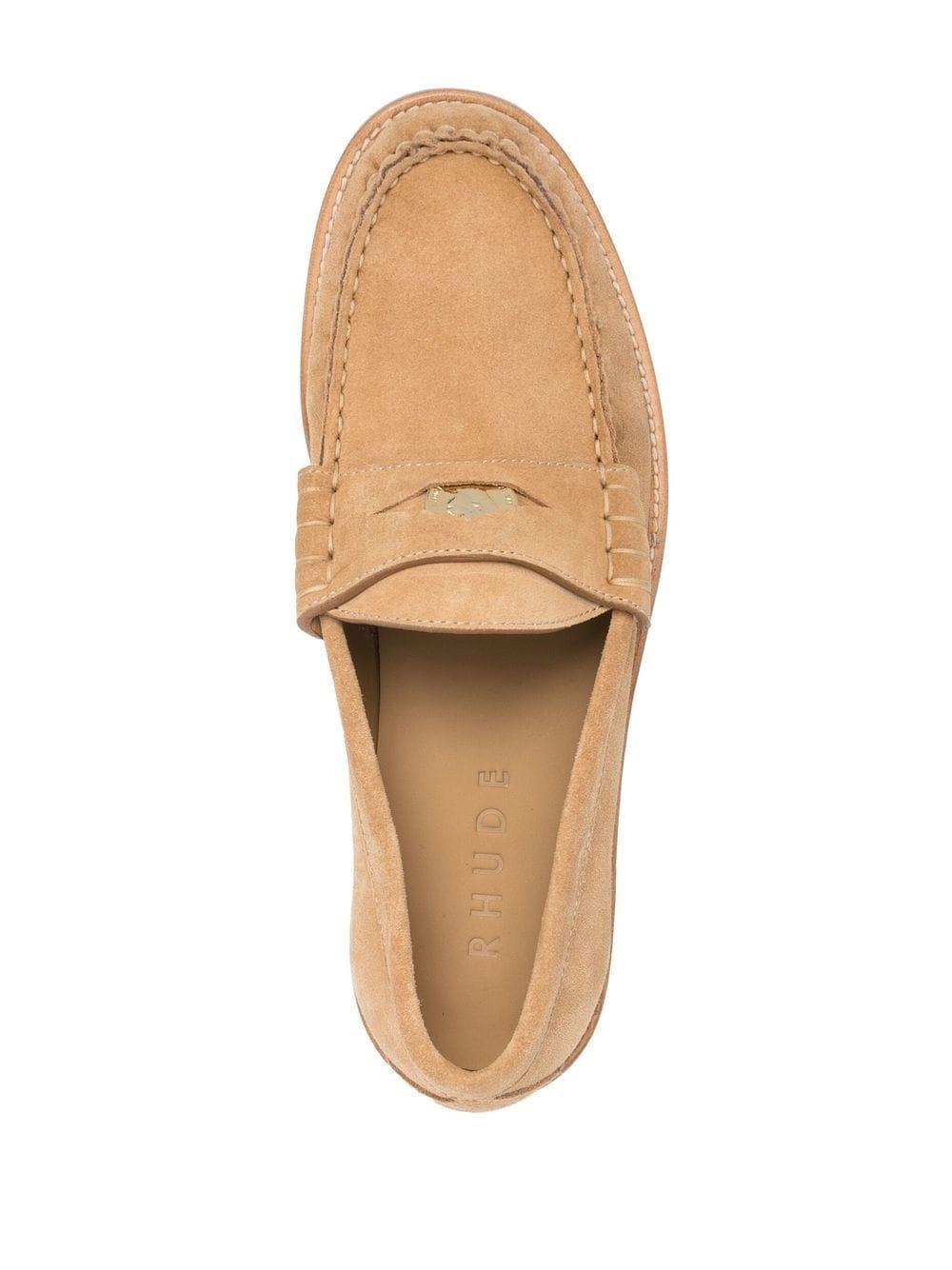 suede penny loafers - 4