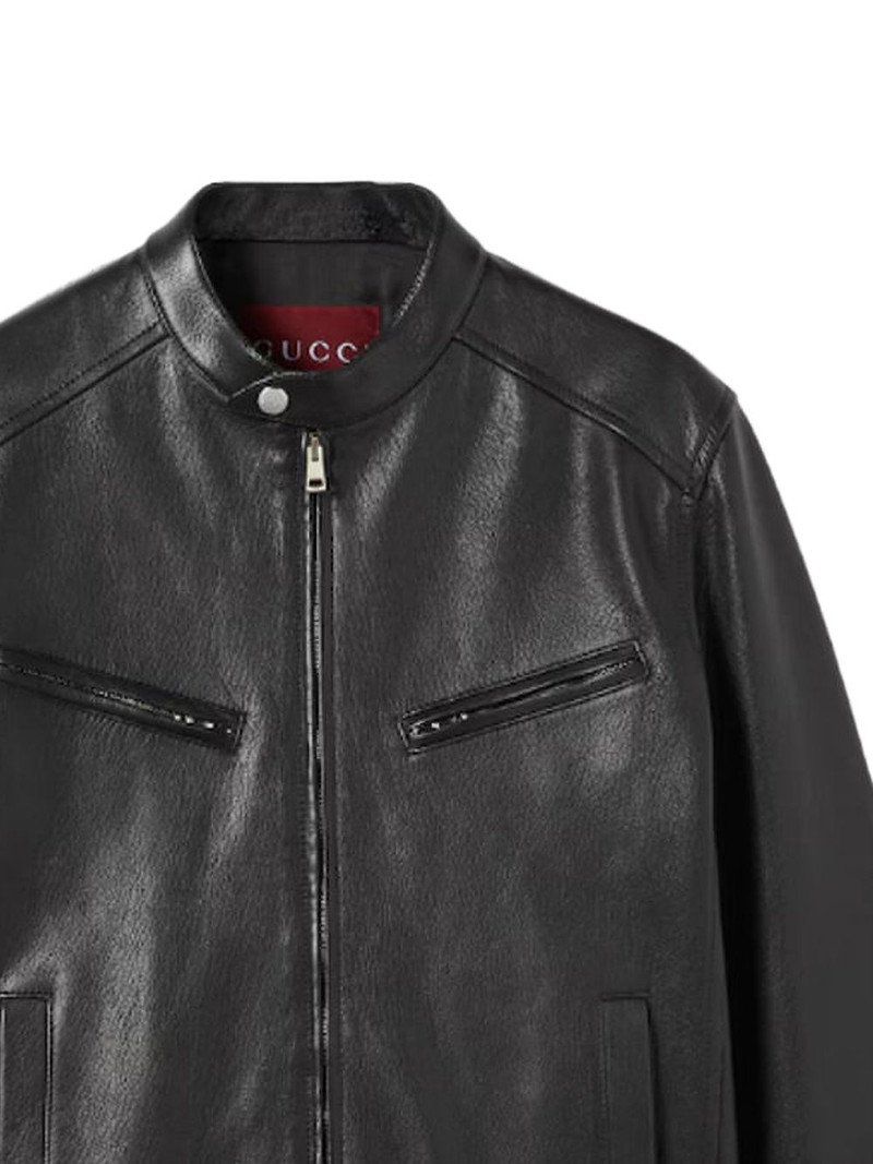 GUCCI zip-up goat leather jacket outlook