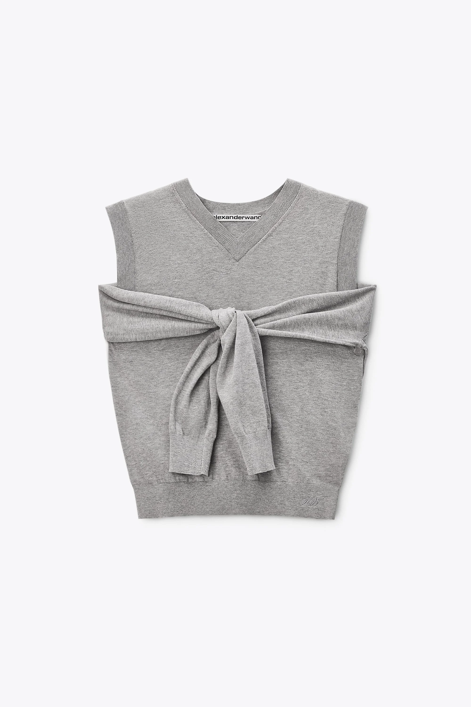 WRAPPED CARDIGAN VEST - 1