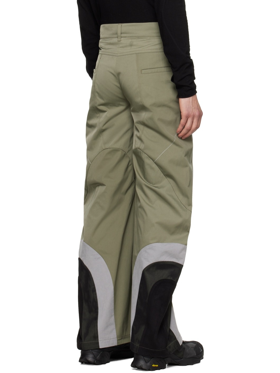 SSENSE Exclusive Khaki Articulated Waistbag V1 Trousers - 3