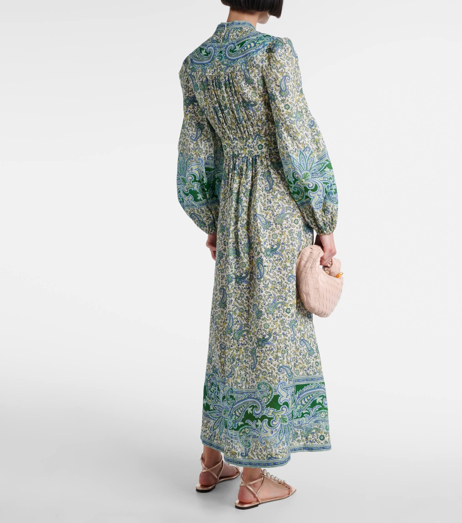 【Zimmermann】Ottie Plunge paisley linen minidress Zimmermann Ottie Plunge Mini Dress in Multi Paisley | REVOLVE