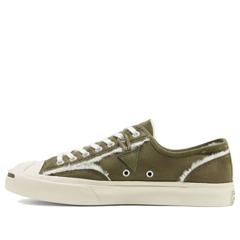 Converse Faux Fur-Lined Leather Jack Purcell 'Green White' 166511C - 1