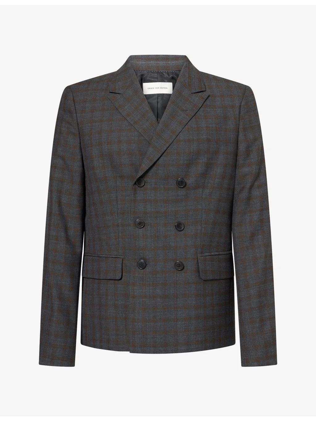 Double-Breasted Notch-Lapel Wool Blazer - 1