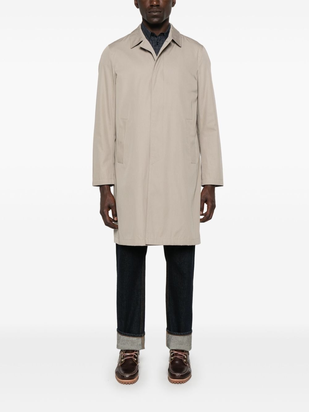single-breasted raincoat - 2