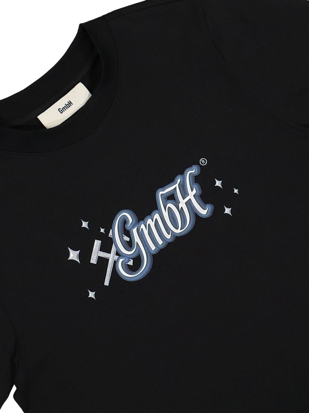 logo-print cropped T-shirt - 3