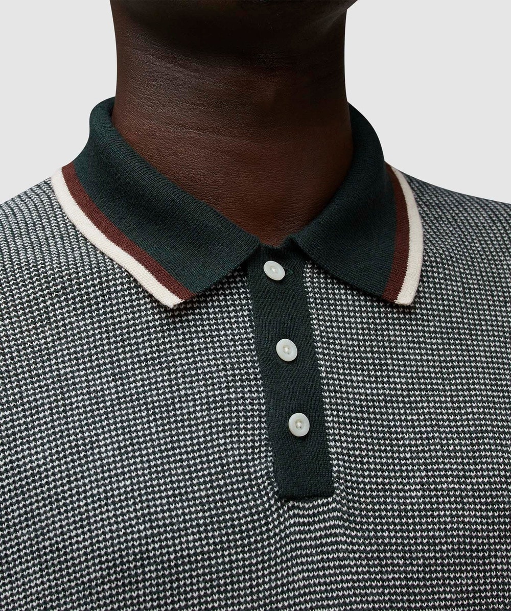 Long sleeve knitted polo shirt - 4