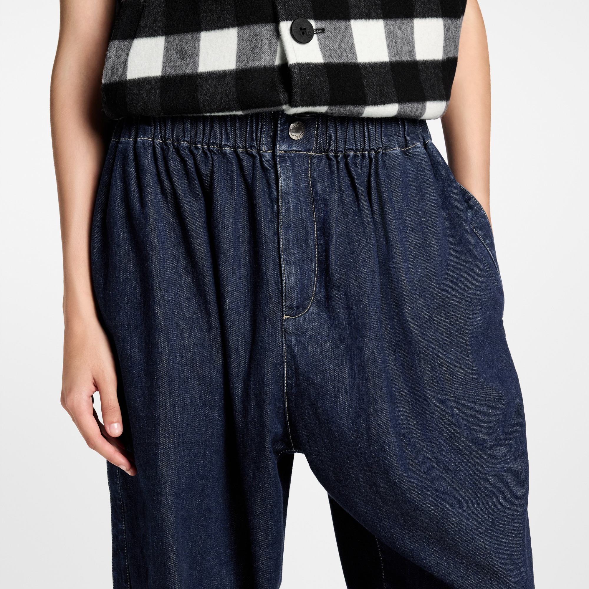 Denim Carrot Pants - 4