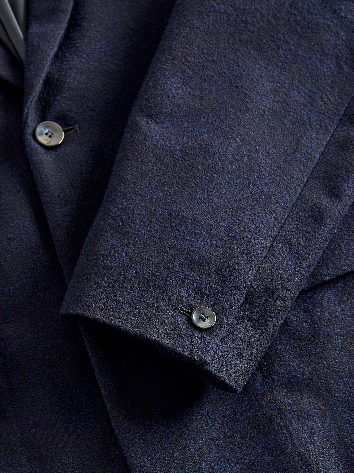 Wind Flow Jacquard 2B Jacket in Dark Navy - 11