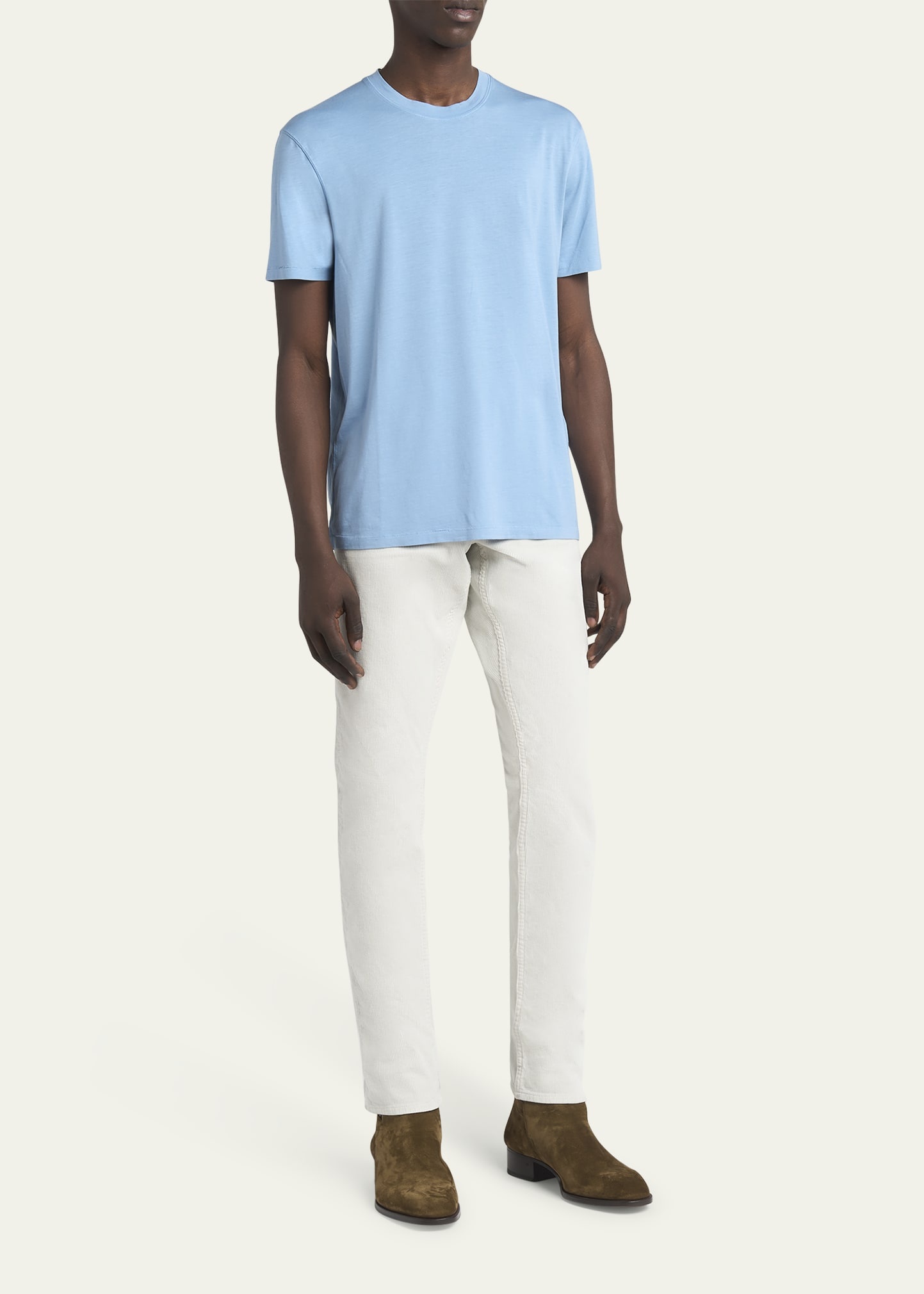 Men's Lyocell-Cotton Crewneck T-Shirt - 2