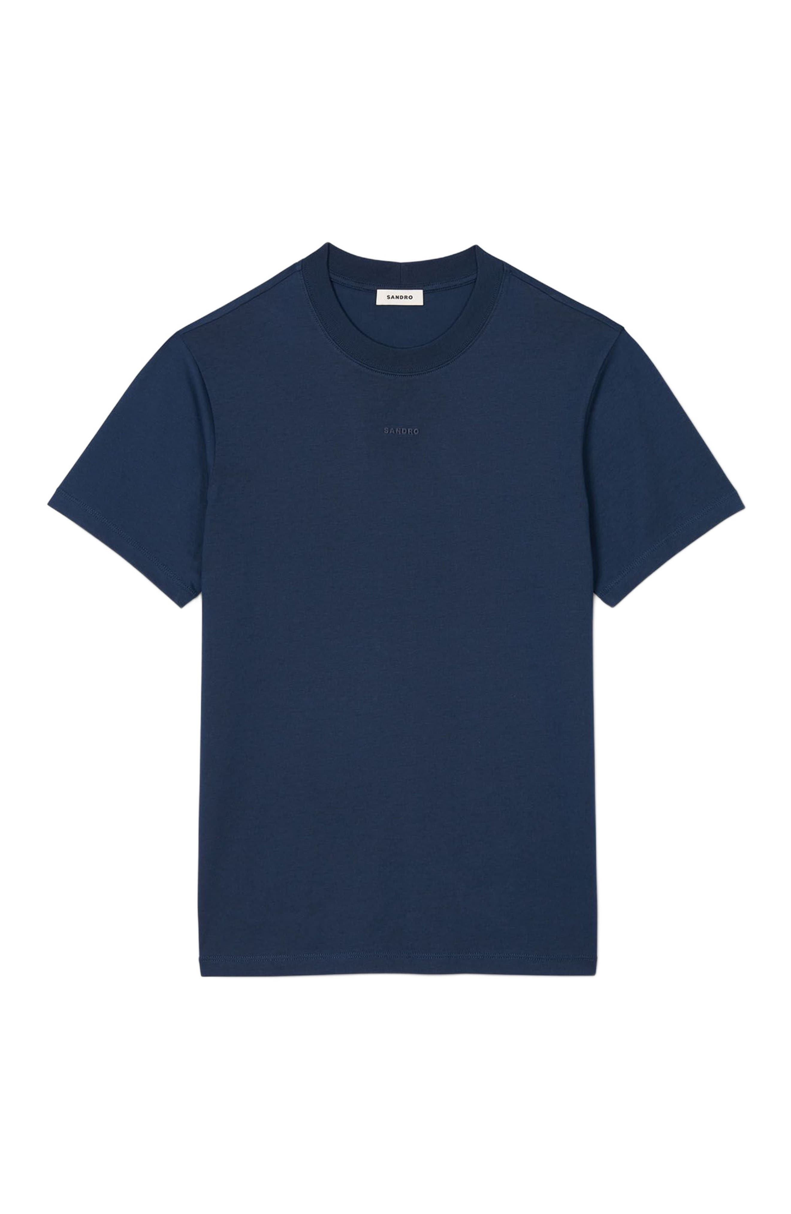 SANDRO Cotton T-shirt with logo in Royal Blue at Nordstrom - 5