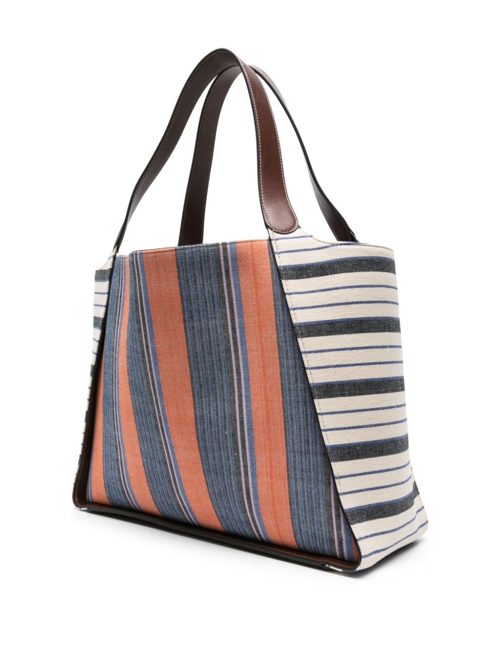 striped cotton tote bag - 3