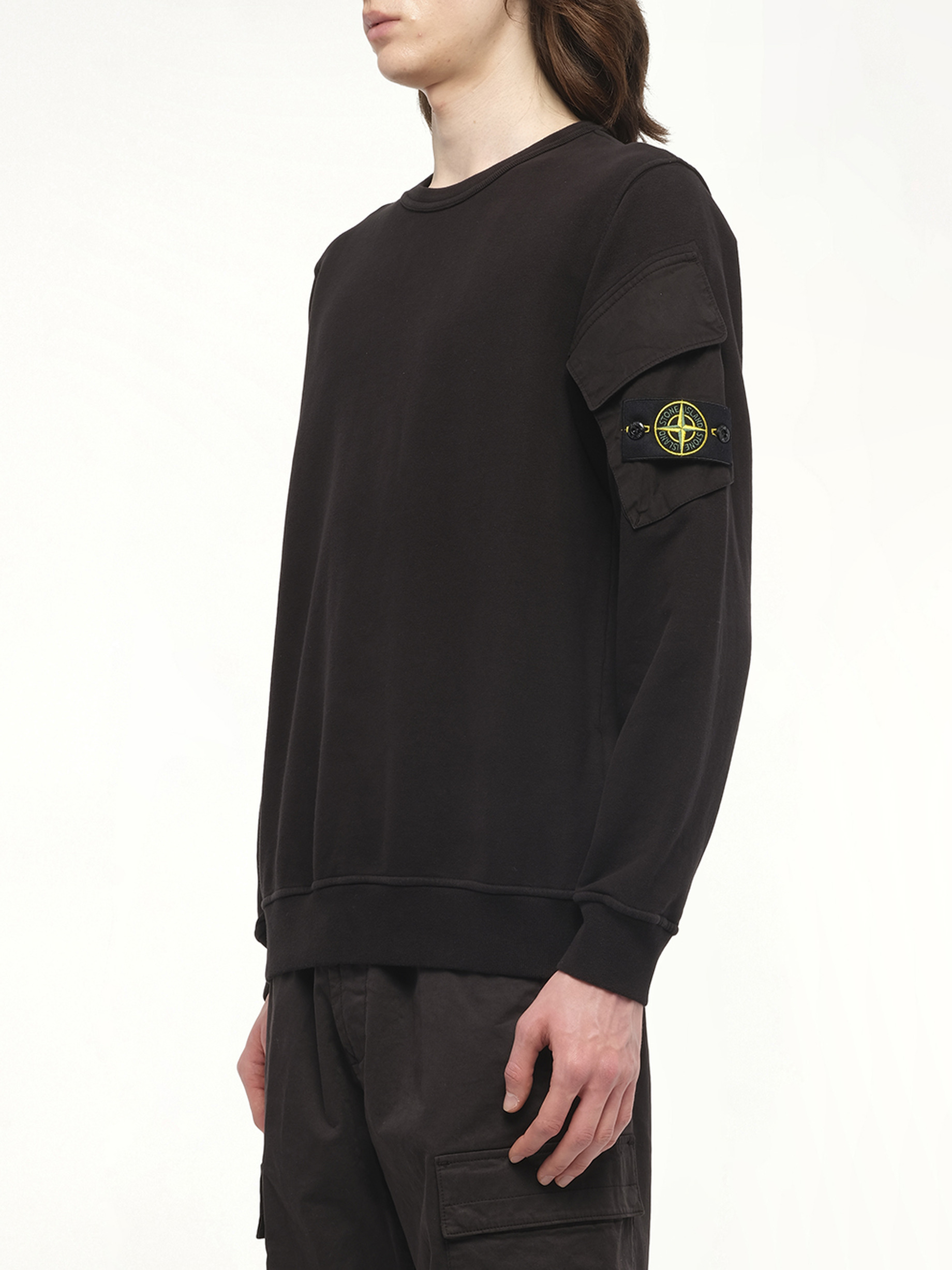 610000 Cotton Fleece Sweatshirt in Black - 5