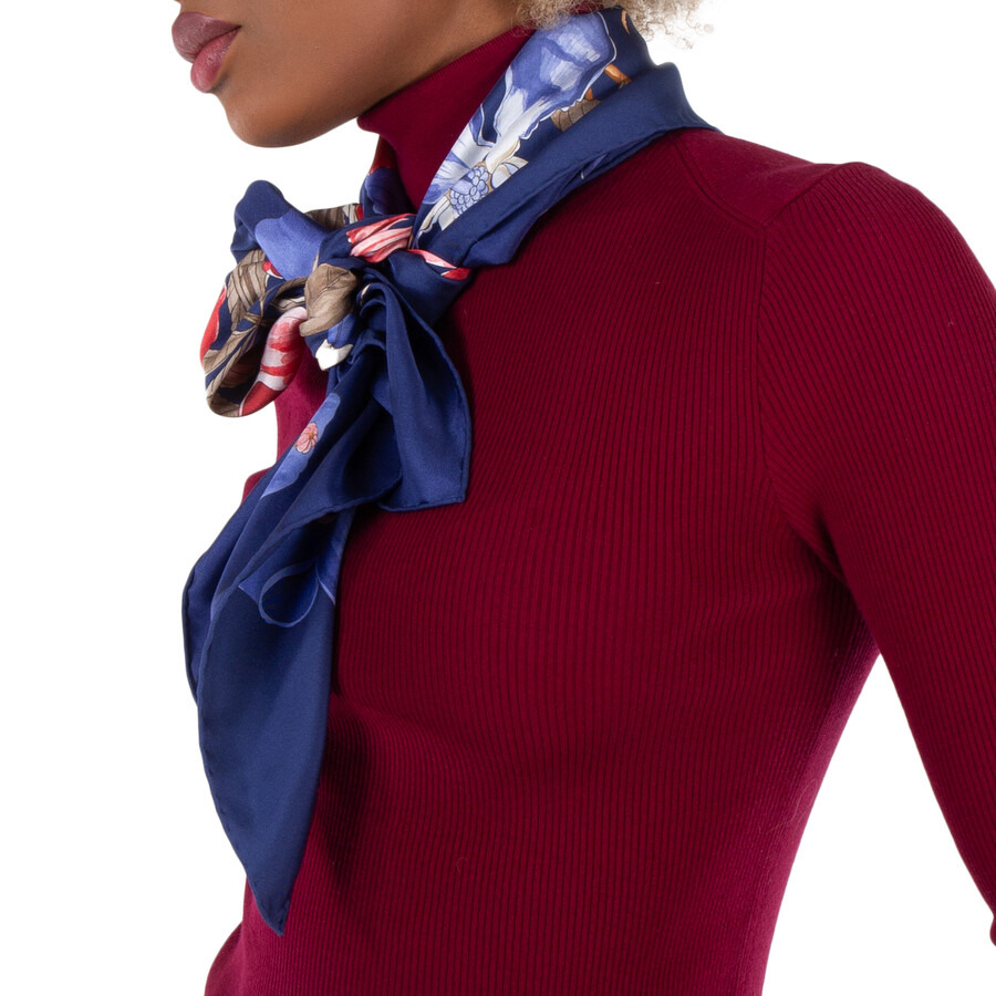 Ferragamo Hibiscus Print Silk Foulard - 3
