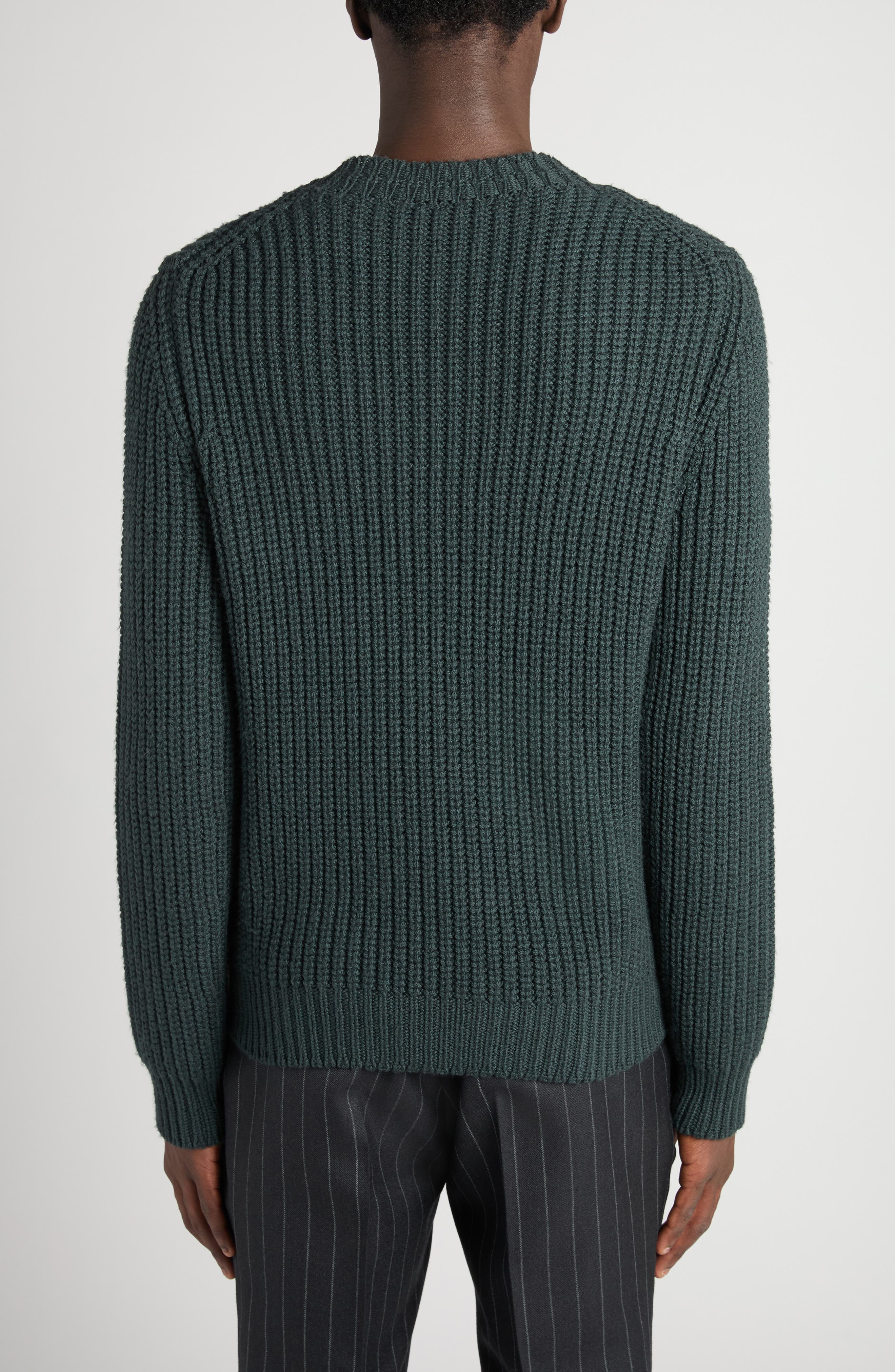TOM FORD Half Stitch Wool & Cashmere Sweater in Lb760 Deep Ash at Nordstrom - 2