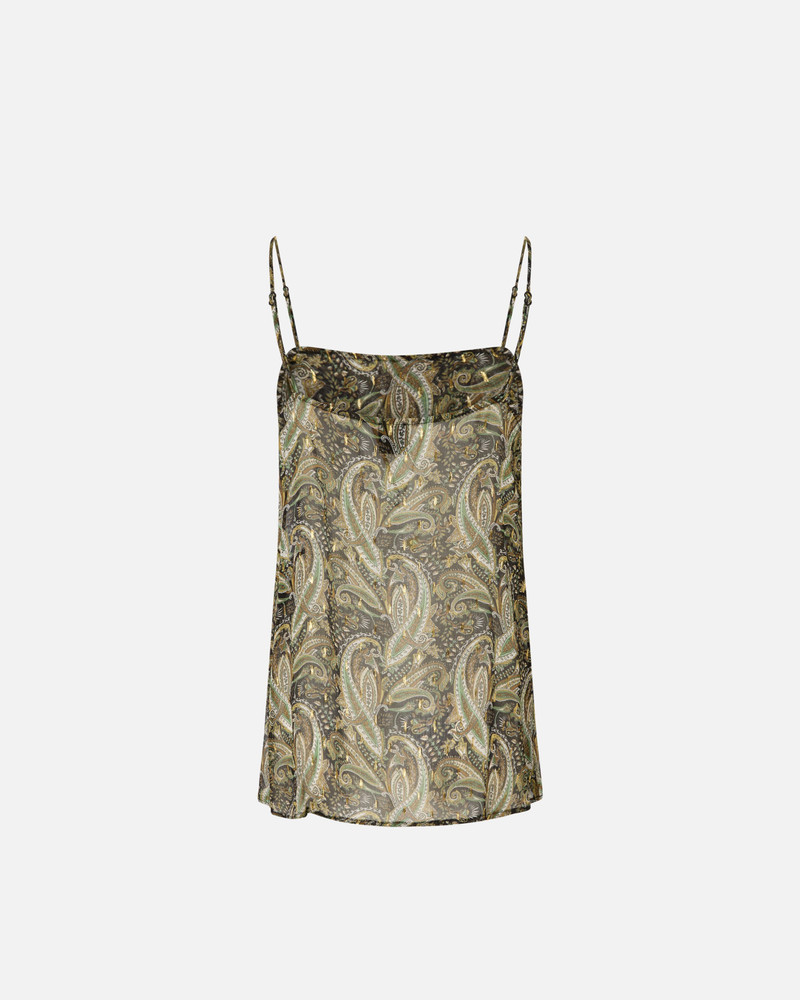 PINKO TOP WITH CASHMERE PRINT AND LACE outlook