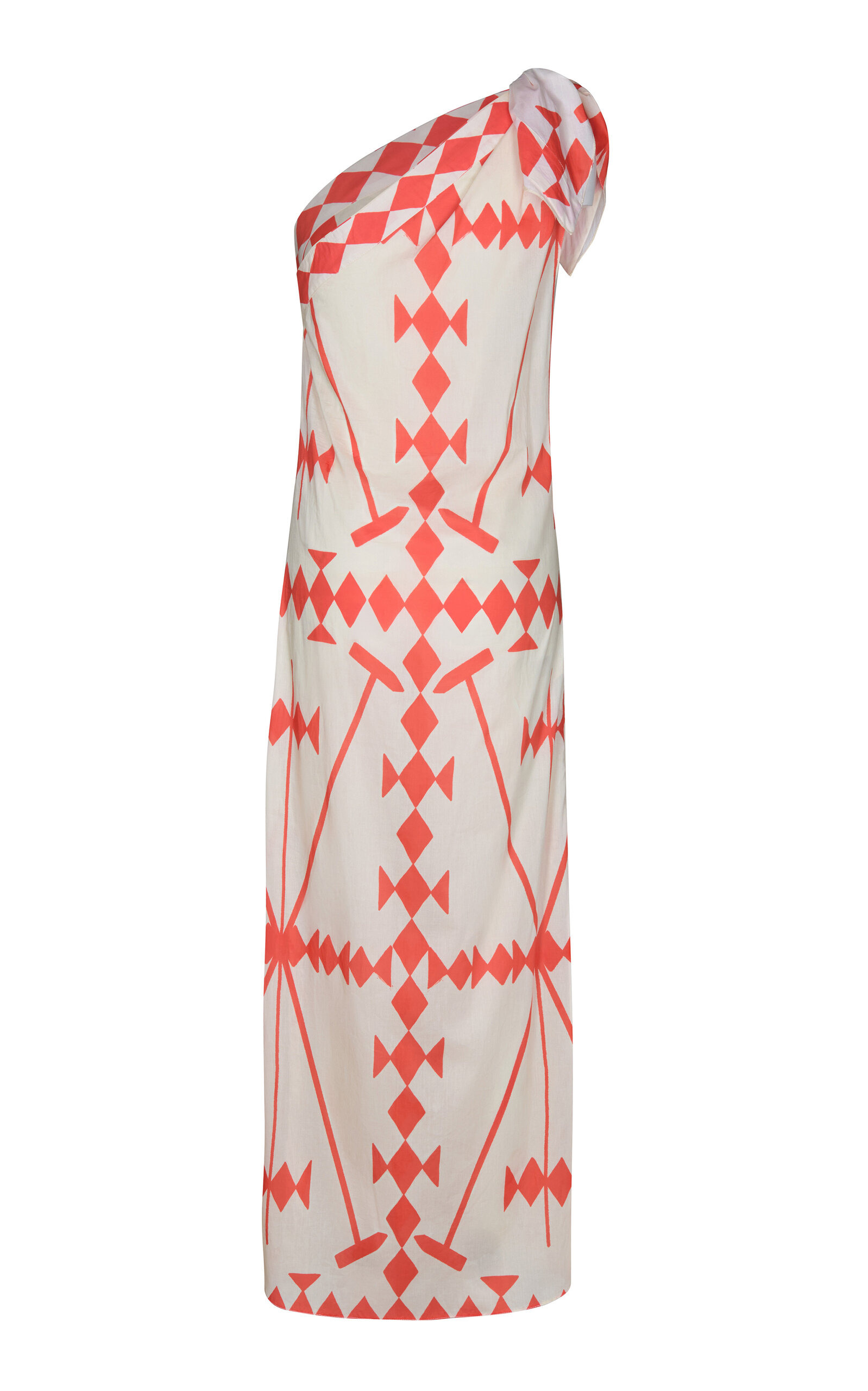 Seaweed Asymmetric Cotton Midi Dress multi - 3