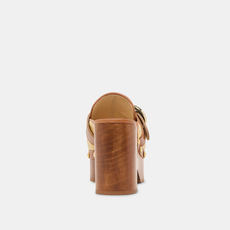 DEBRAH CLOGS LT NATURAL RAFFIA 7