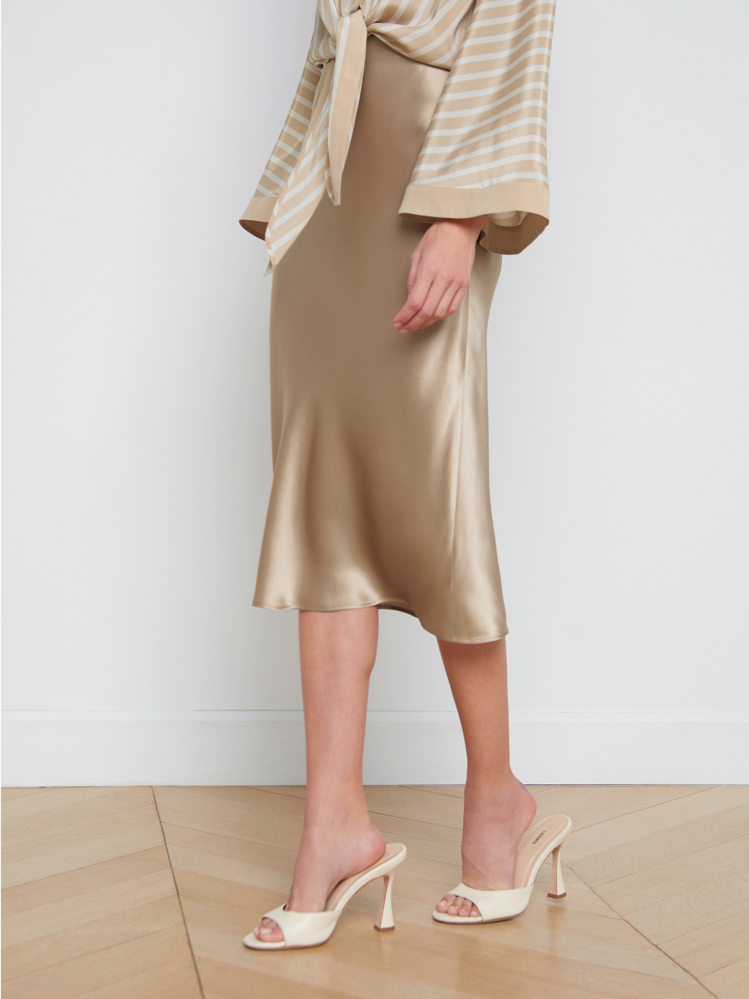 Perin Silk Midi Skirt - 4