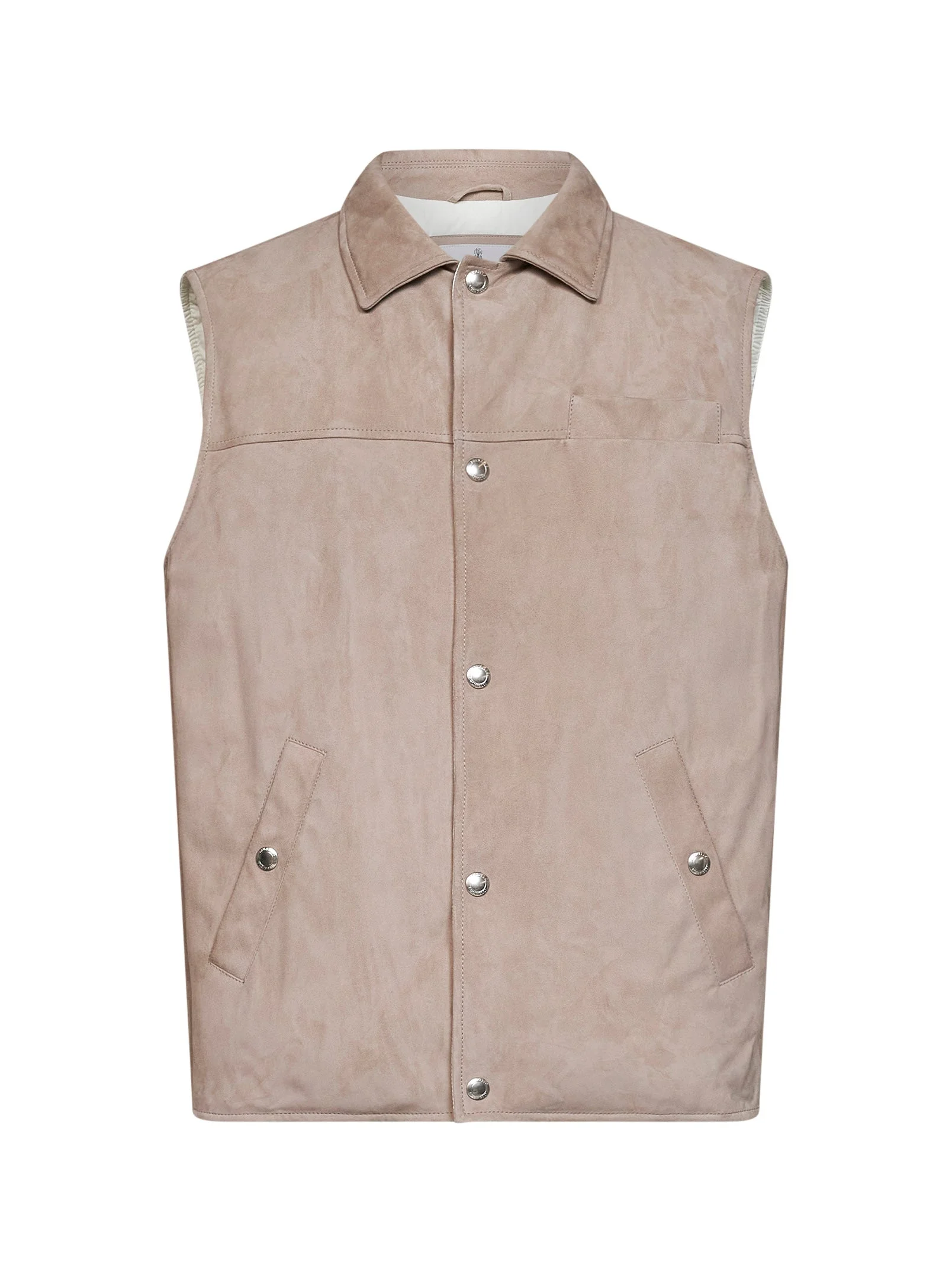 Marble suede padded vest - 1