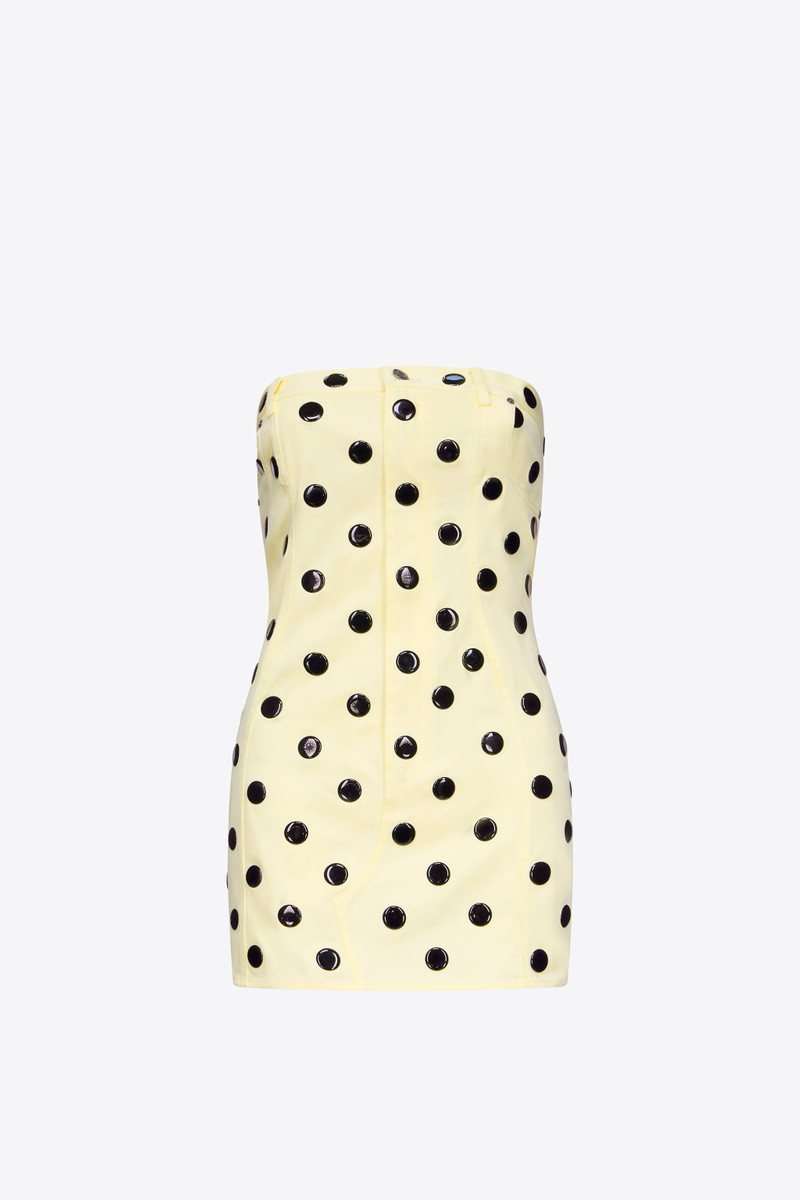 POLKA DOT STRAPLESS MINI DRESS - 1