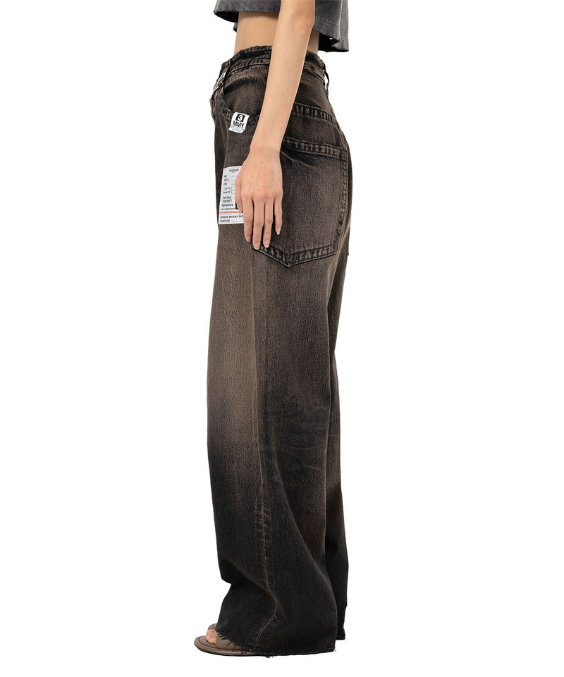 Amateur Sewn Like Wide Denim Pants 4