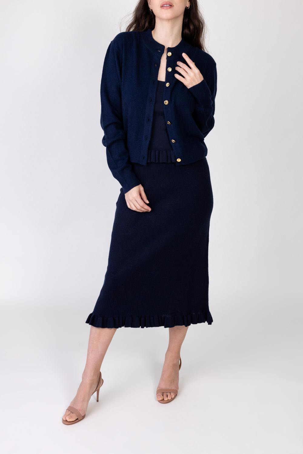 THE AUBREY CARDIGAN - NAVY - 3