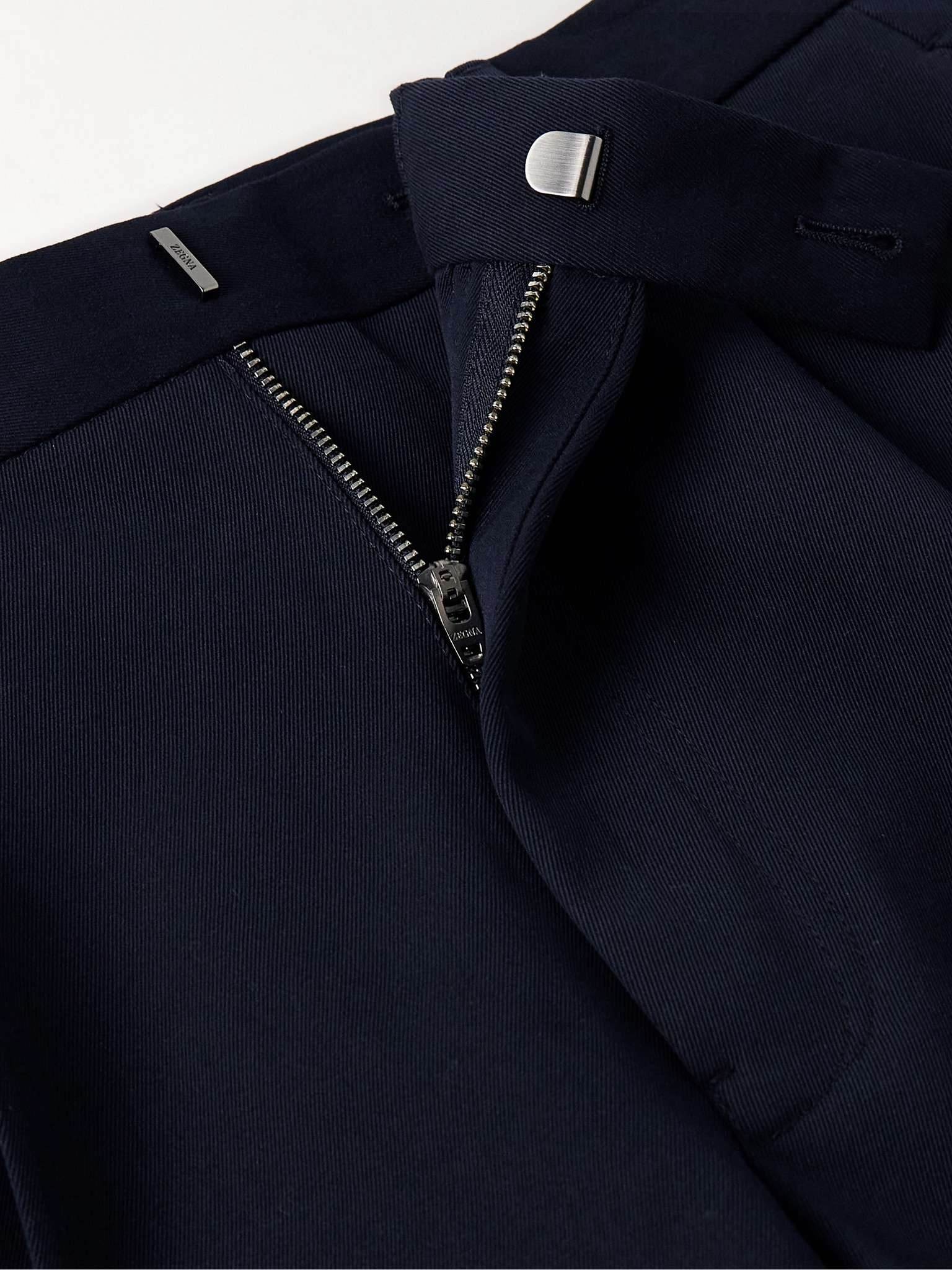 Slim-Fit Pleated Cotton and Wool-Blend Twill Trousers - 3