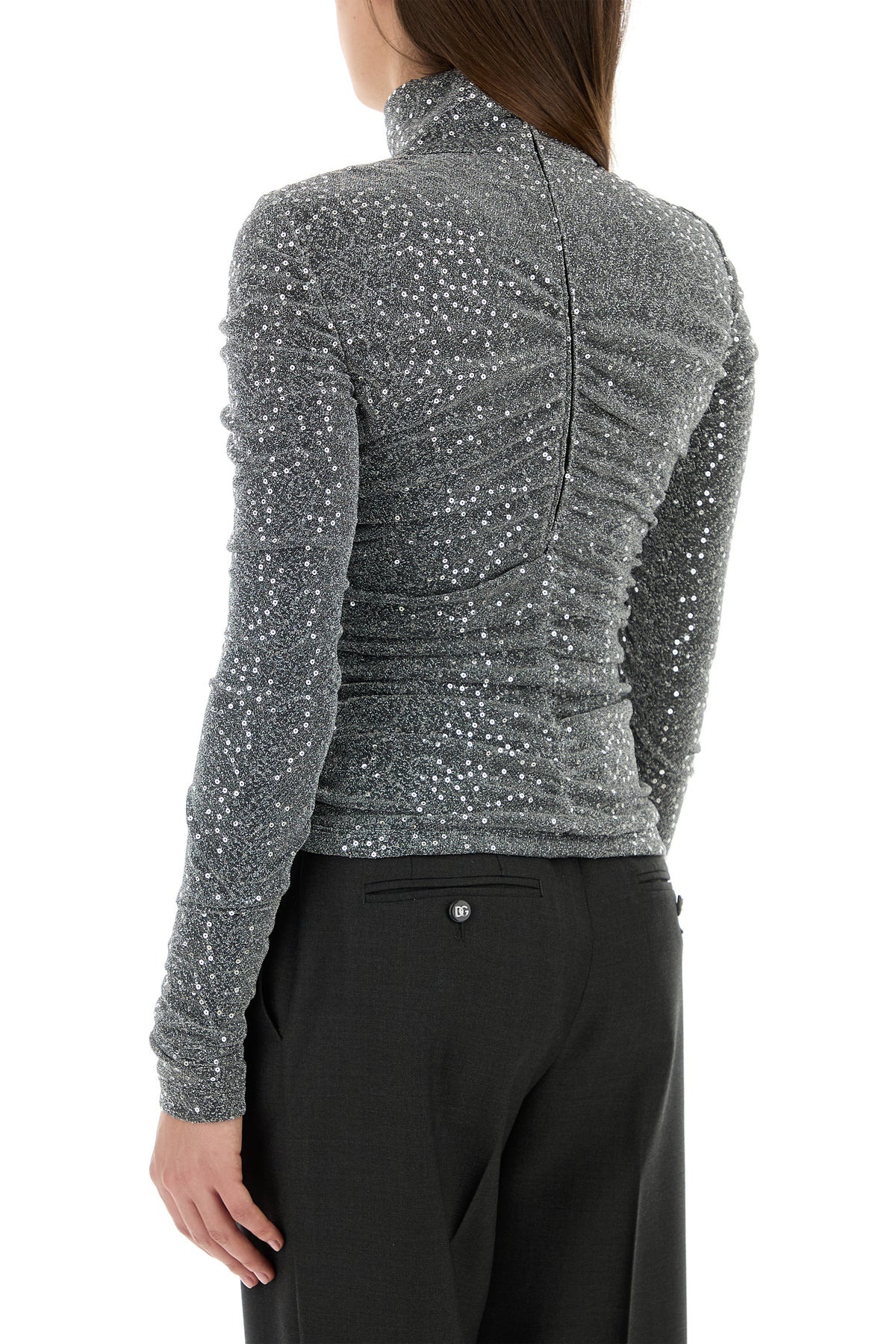 Silver jersey top - 4