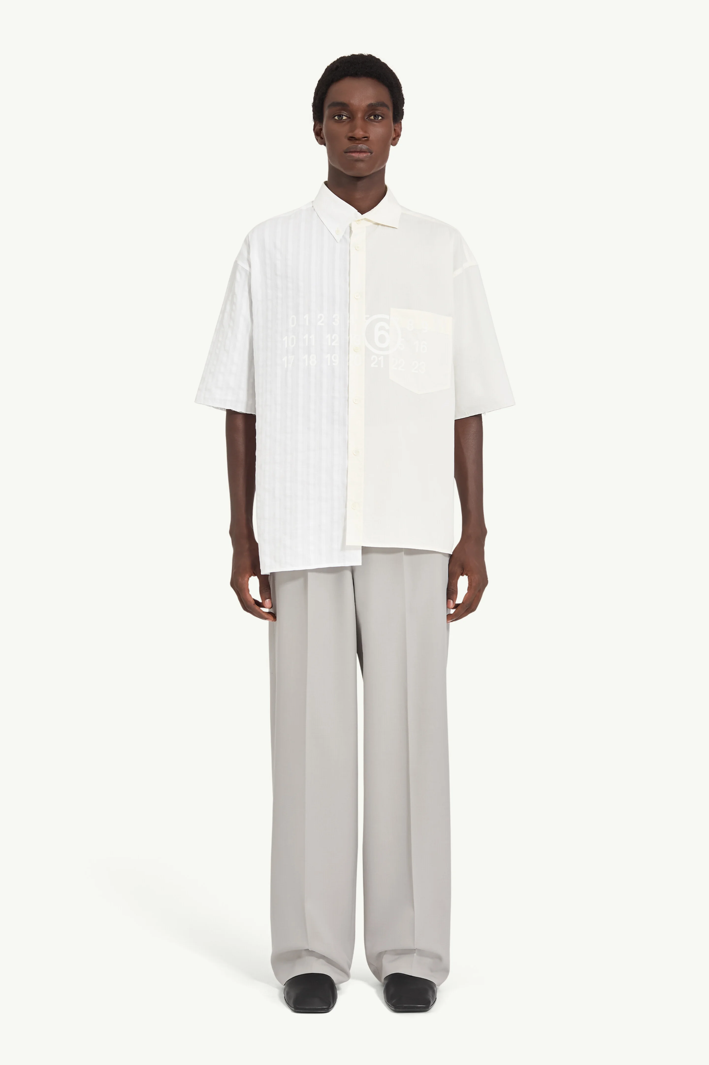 Two-tone cotton poplin shirt - 1