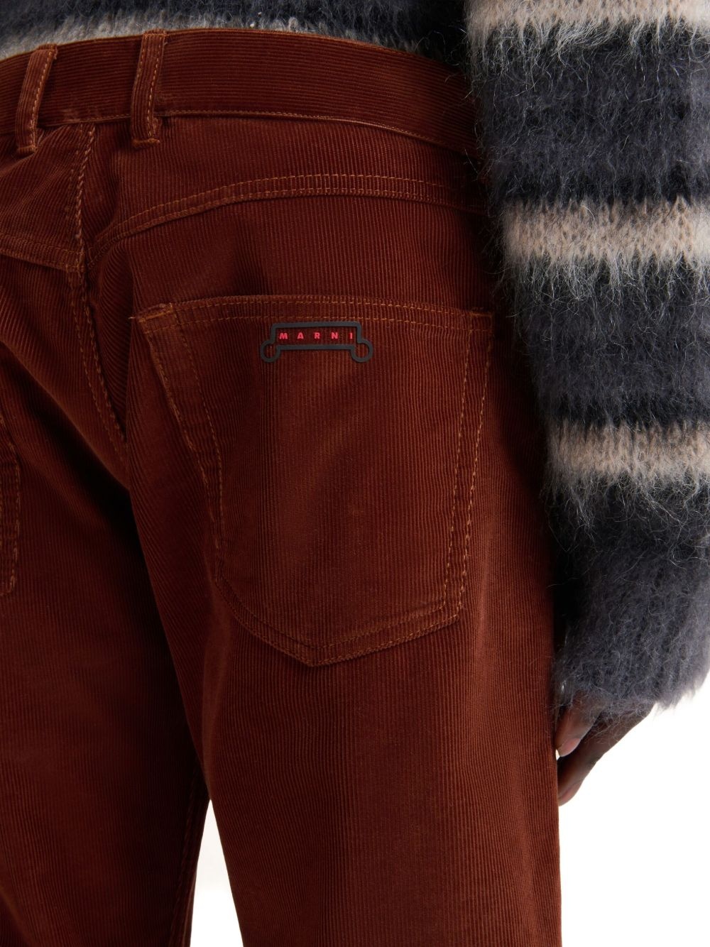 cotton straight-leg trousers - 5
