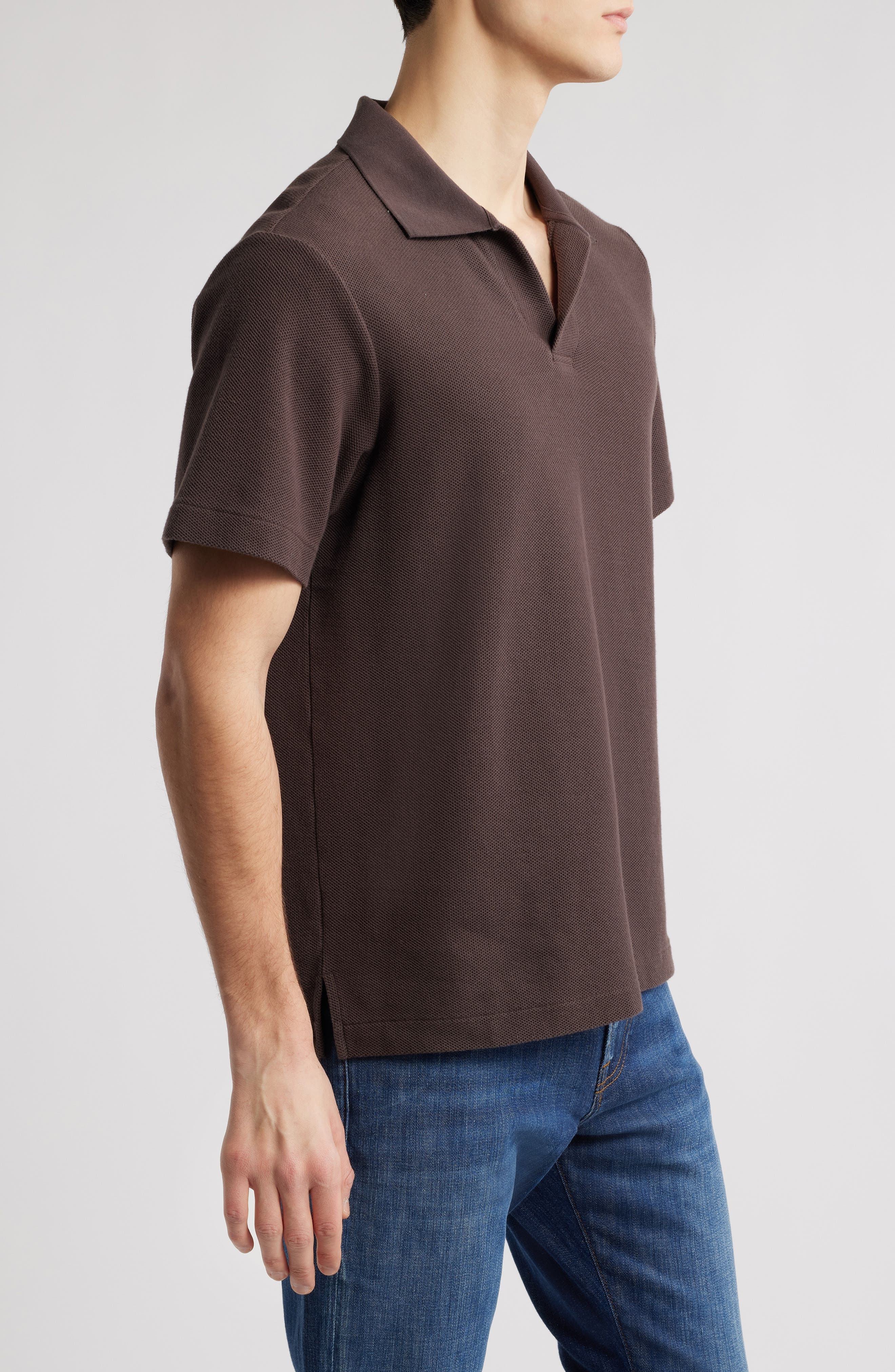 FRAME Jacquard Polo in Brown at Nordstrom - 3