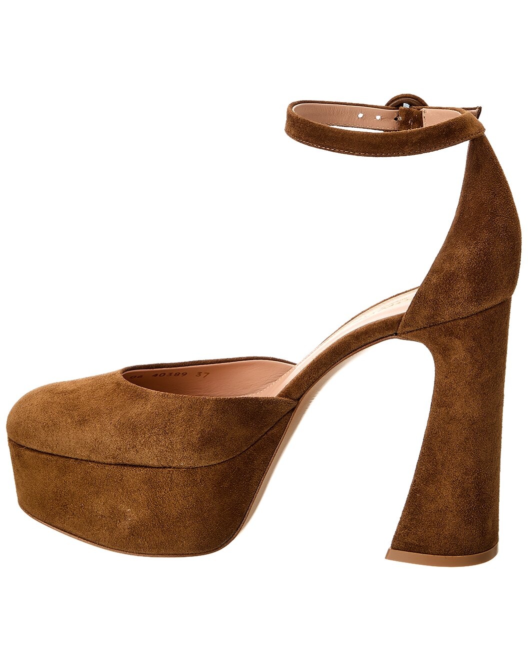 Gianvito Rossi Holly D'Orsay 70 Suede Platform Pump - 2