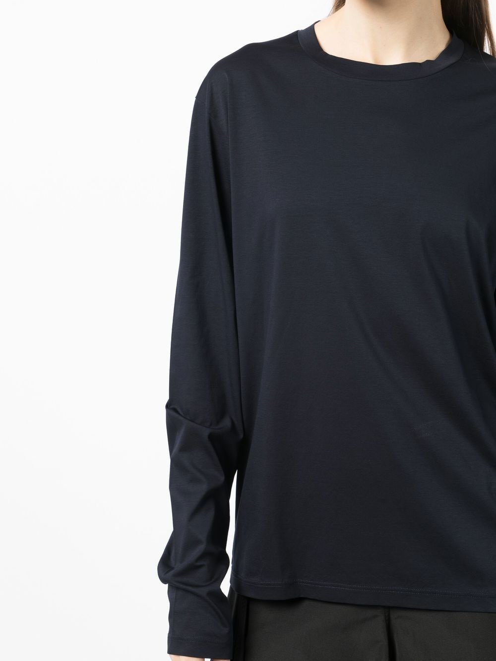 crew neck long-sleeved T-shirt - 5