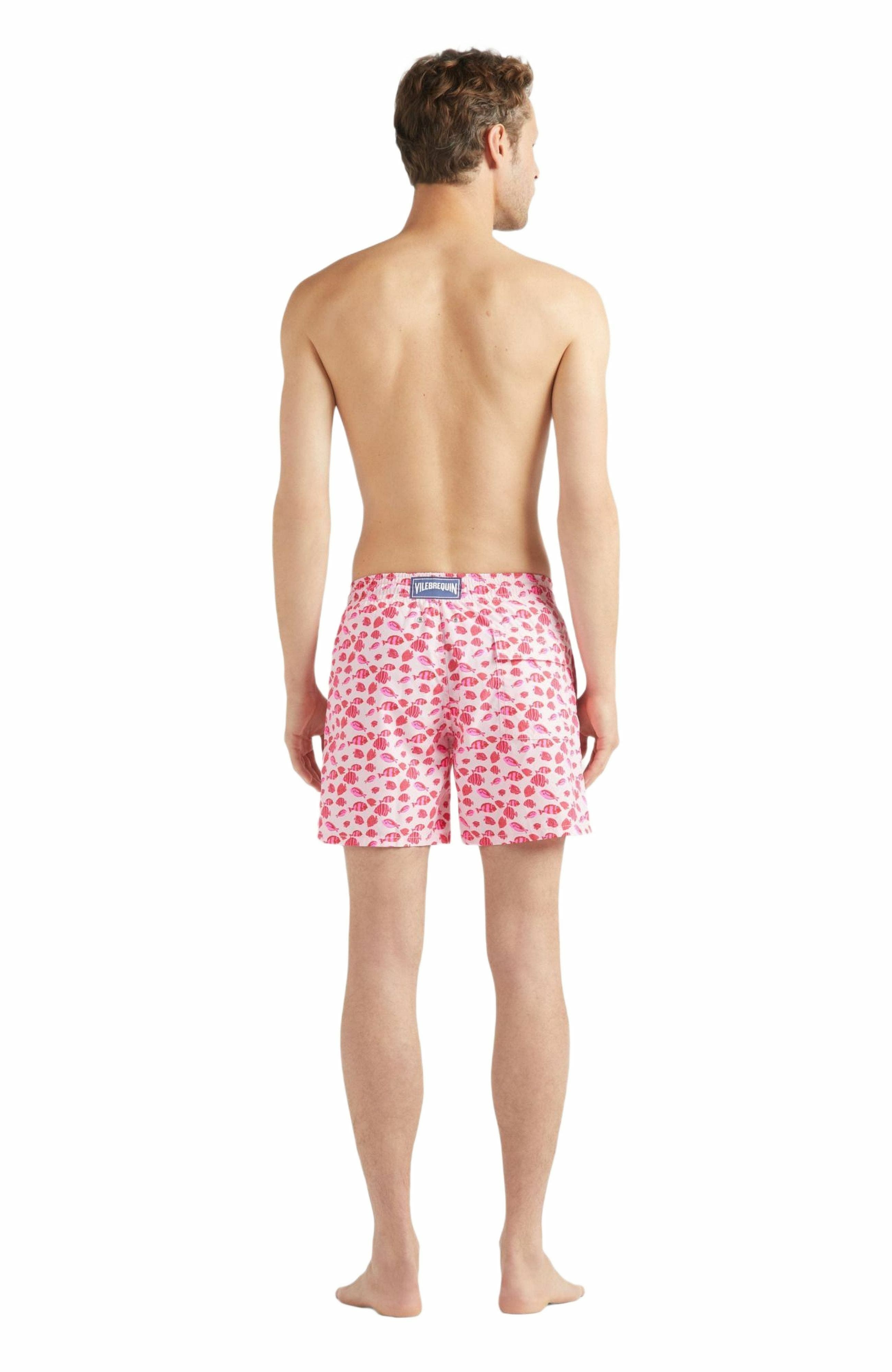 Vilebrequin Men's Fishy Dance Swim Trunks in Pivoine at Nordstrom - 4