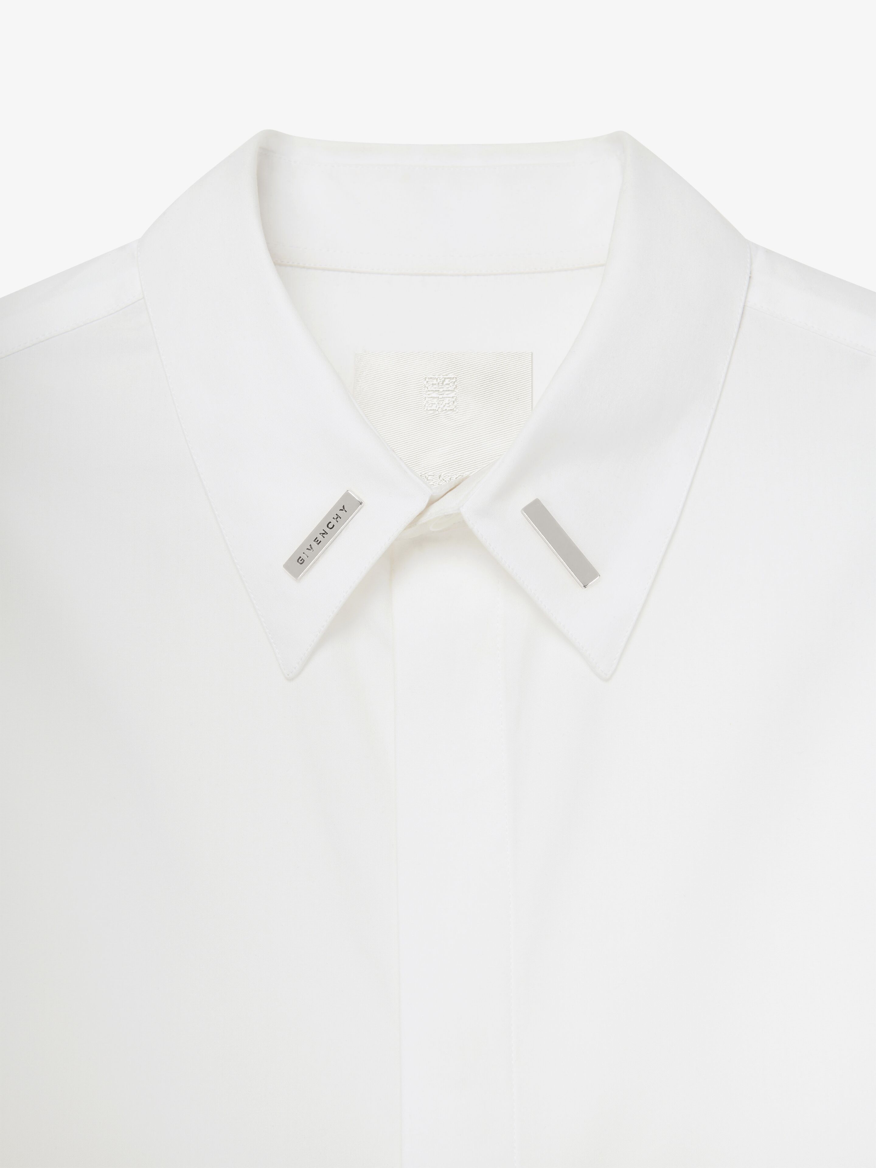 SHIRT IN POPLIN WITH COLLAR DETAILS - 2