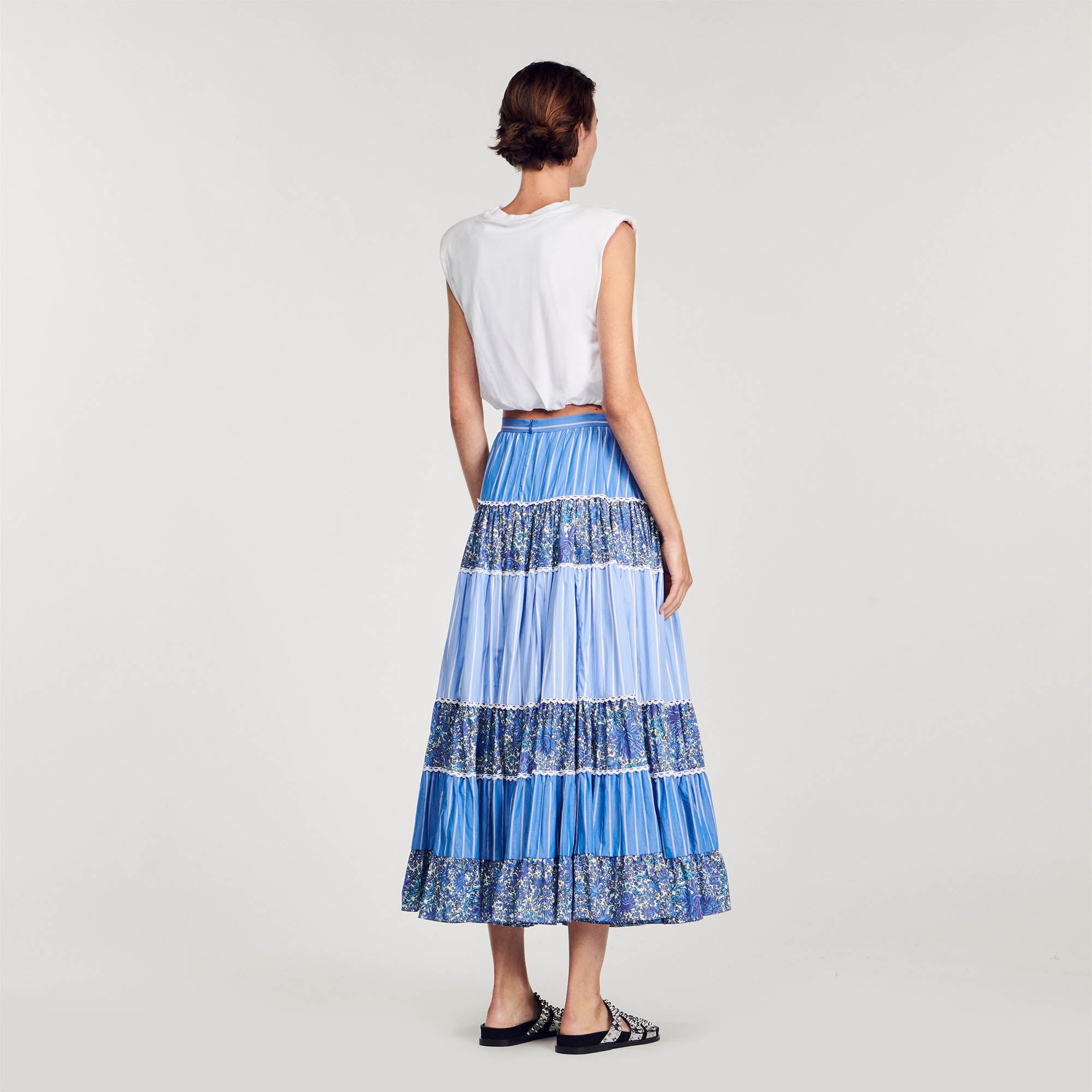 LONG PATCHWORK SKIRT - 6