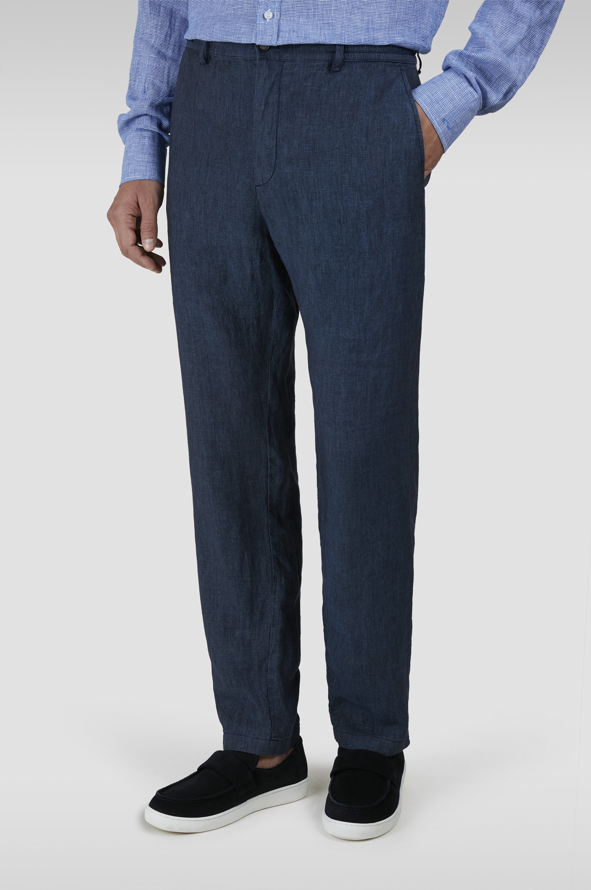LINEN CHINO PANTS WITH DRAWSTRING - 6